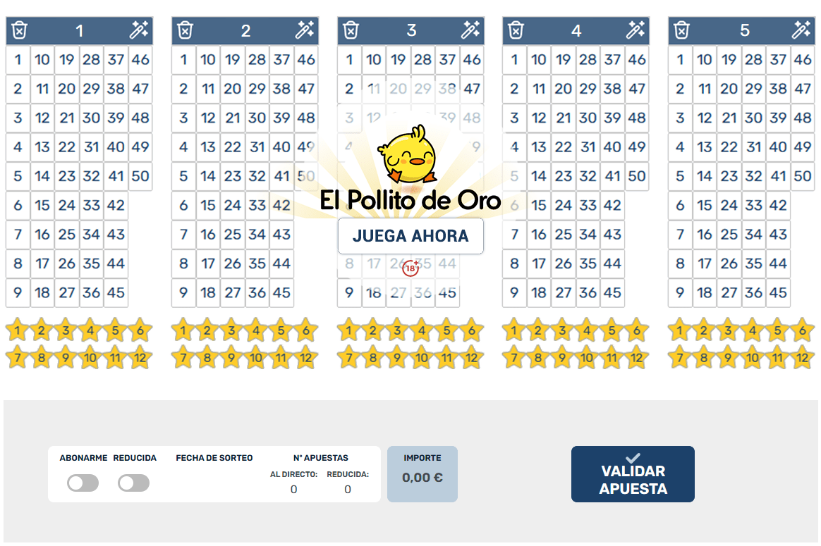 Jugar online a Euromillones