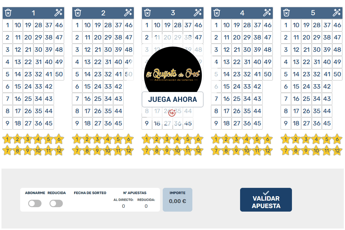 Jugar online a Euromillones