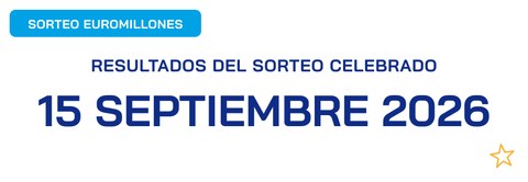 Sorteo de Euromillones del 15 de septiembre de 2026