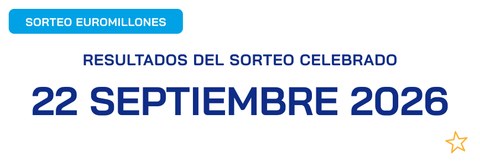 Datos sobre el sorteo de Euromillones del 22 de septiembre de 2026