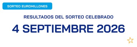 Sorteo de Euromillones del 4 de septiembre de 2026